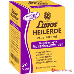 Luvos Heilerde extrafein akut Pulver, 20 Beutel à 6,5 g.
