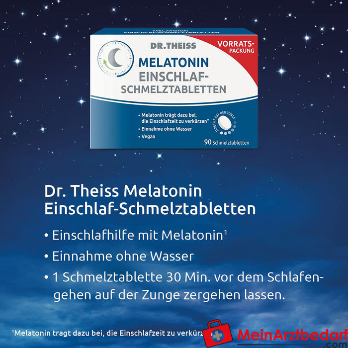 DR. THEISS Topniejące tabletki melatoniny na zasypianie