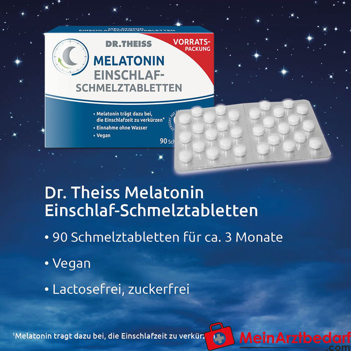 DR. THEISS Uykuya dalmak için eriyen melatonin tabletleri