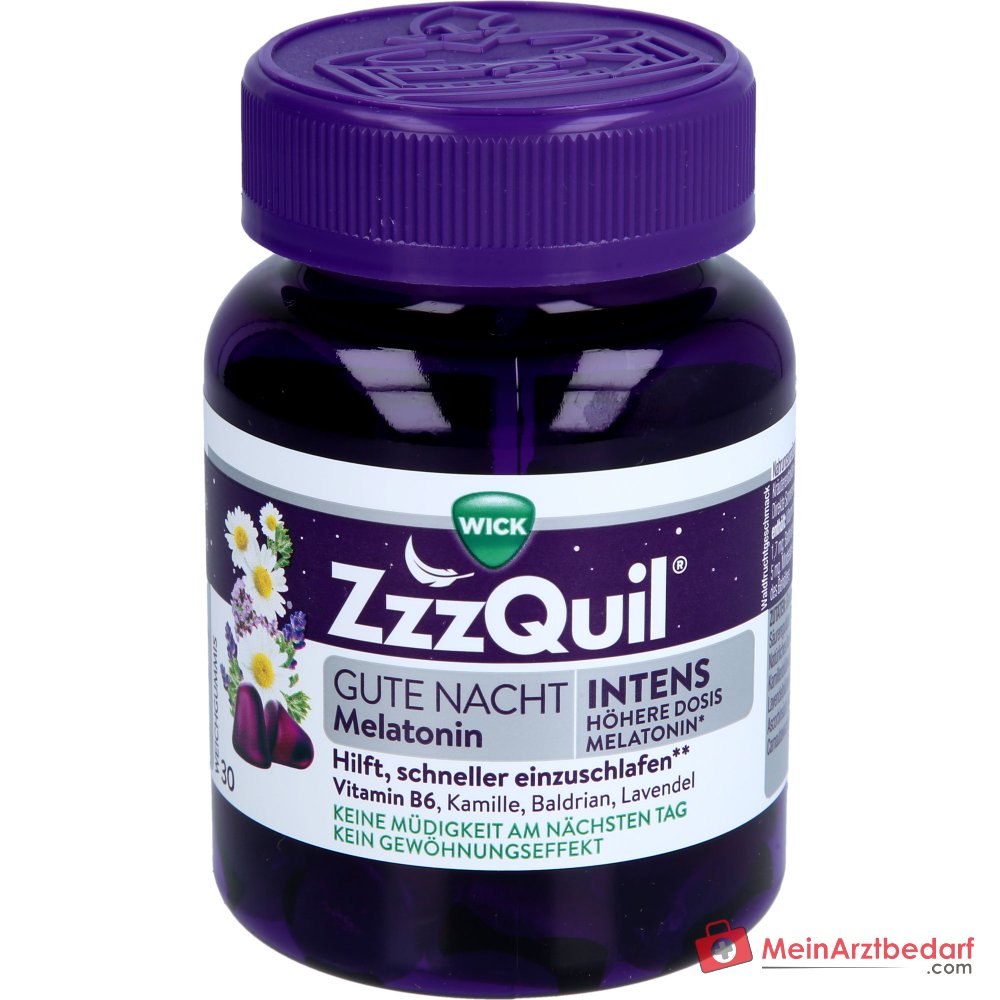 WICK ZzzQuil Gute Nacht Intens Melatonin 1,7 mg Weichgummis 30 Stück