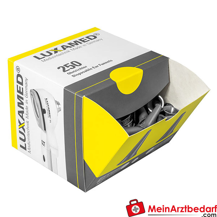 Embudo auricular desechable LUXAMED, gris, 100 unidades en una bolsa