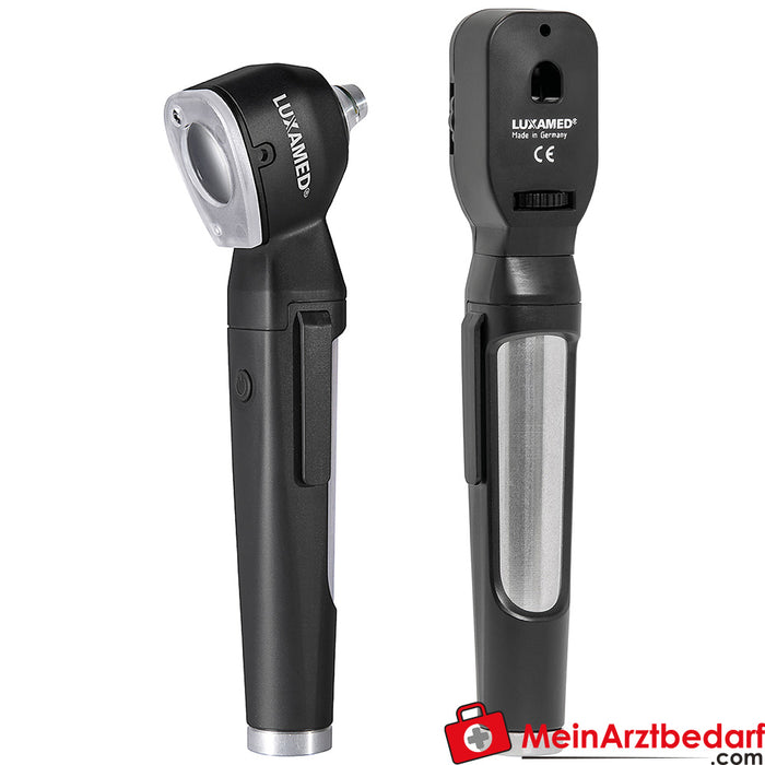 LUXAMED LuxaScope Auris Set LED 3,7 V (şarj edilebilir), USB şarj cihazı dahil AB/İngiltere/ABD, (otoskop + oftalmoskop + 2 tutamak)