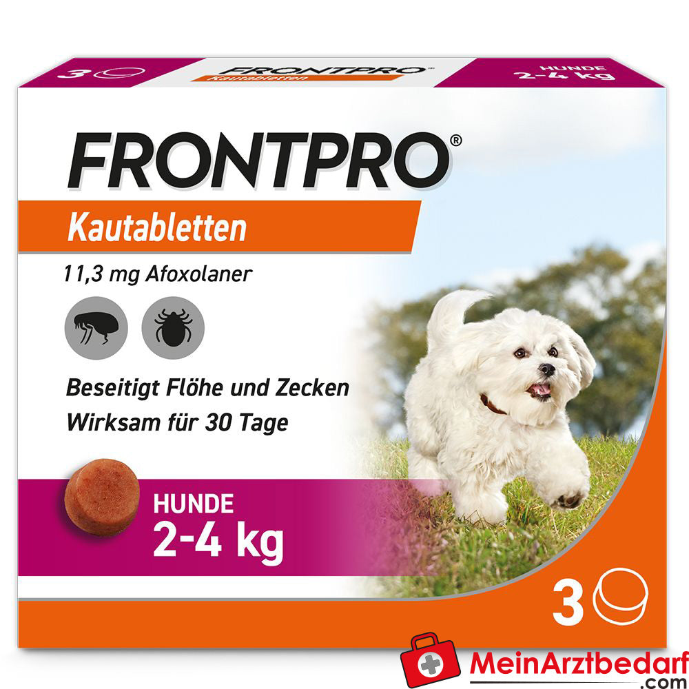 Frontpro 11mg Hunde 2-4kg 3 St.