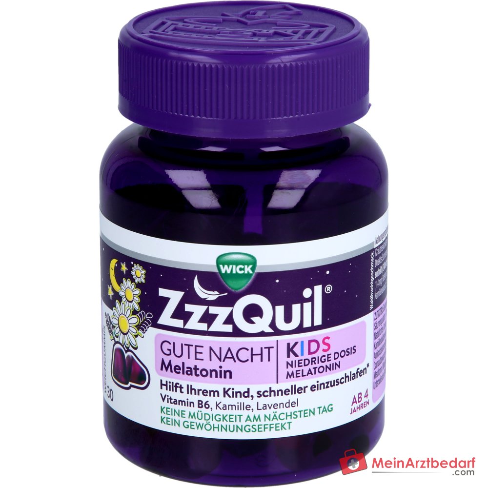 WICK ZzzQuil Gute Nacht Kids Melatonin 1 mg Weichgummis 30 Stück