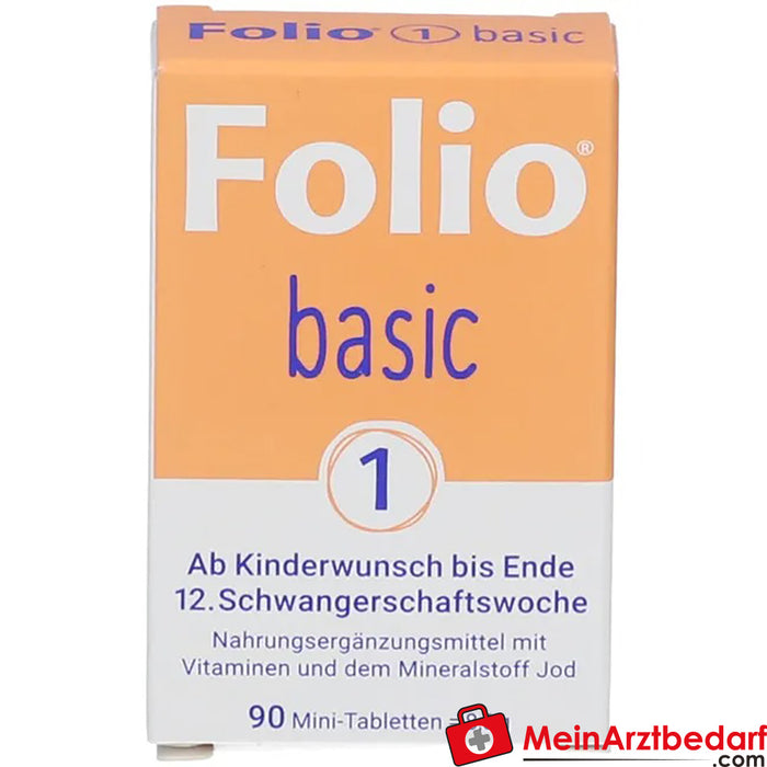 Folio® basic 1 film kaplı tabletler, 90 adet.