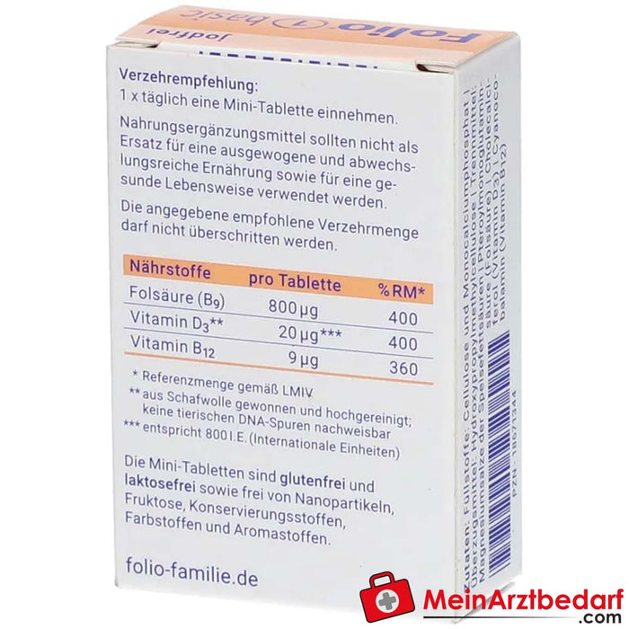 Folio® basic 1 comprimidos recubiertos sin yodo 90 unid.
