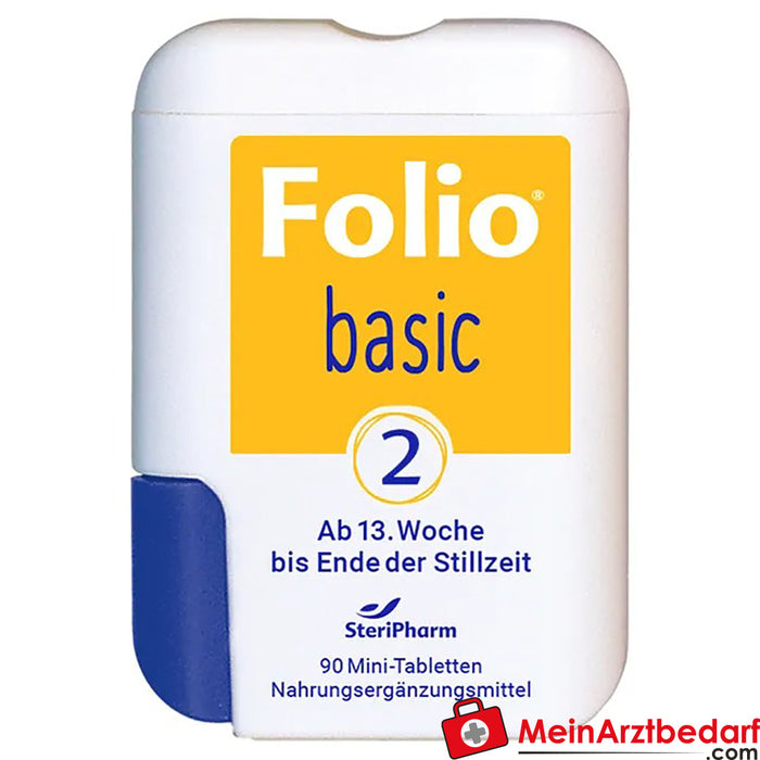 Folio® basic 2 comprimidos revestidos por película, 90 unidades.