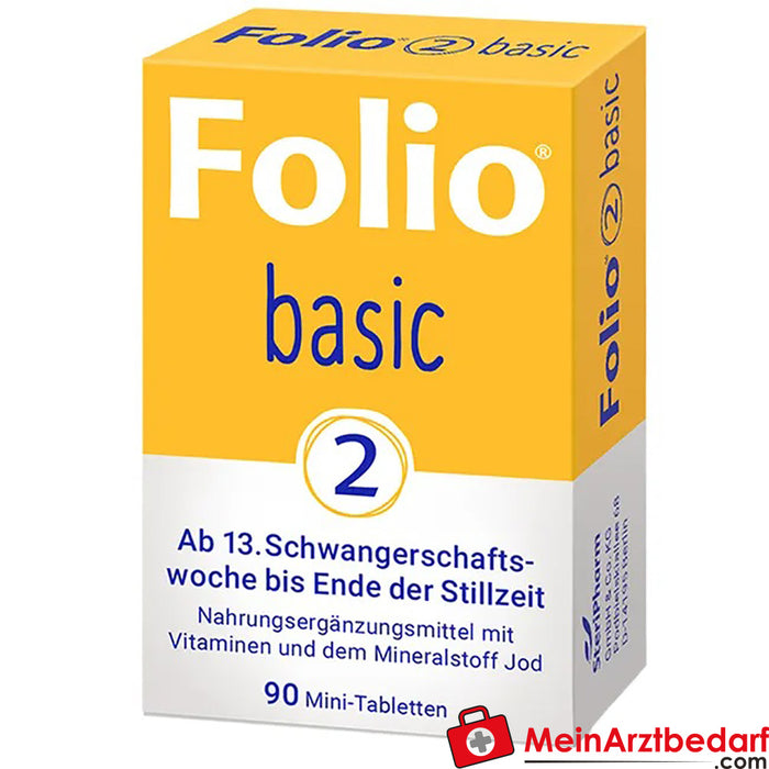 Folio® basic 2 film kaplı tablet, 90 adet.
