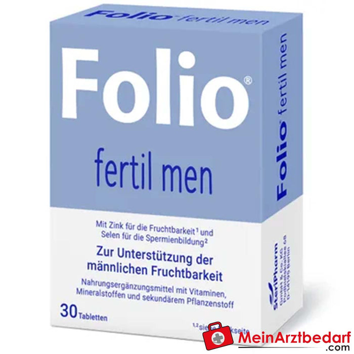Folio® fertil men 薄膜包衣片，30 片。