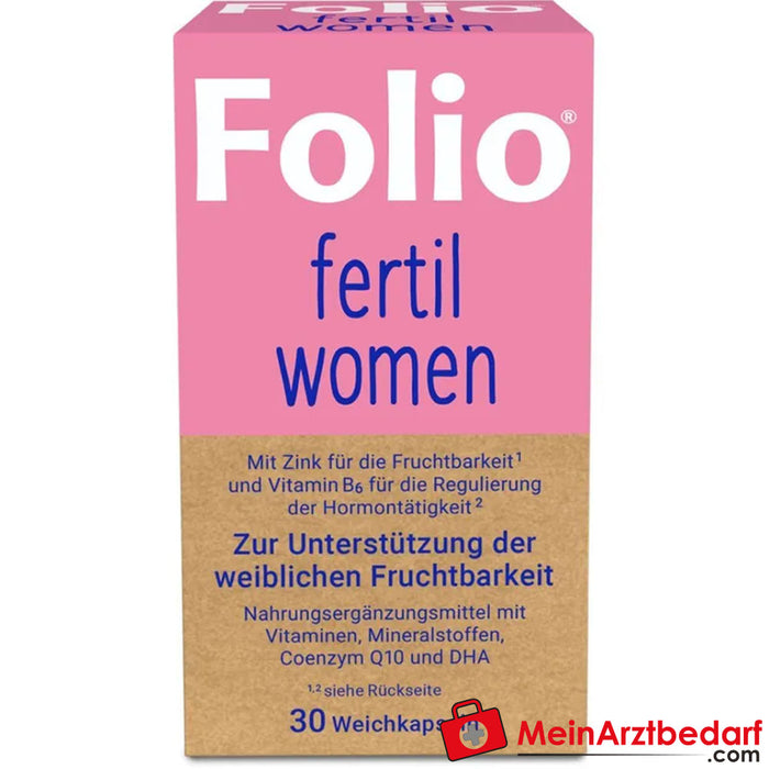 Folio® 女性肥料薄膜衣片，30 片装。