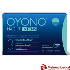 OYONO® Nacht Intens mit 1,9mg Melatonin und Ashwagandha, Baldrian, Lavendel.