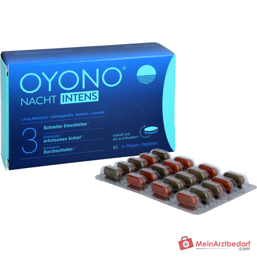 Oyono Nacht Intens Melatonin / Baldrian / Lavendel / Ashwagandha Tabletten, 60 St.