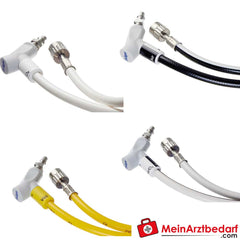 Dräger ZV-Schläuche mit NIST Anschluss nach deutschem Standard für O2/AIR/VAC/N2O.