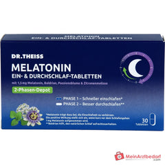 Dr. Theiss Melatonin Ein- und Durchschlaf Melatonin / Baldrian / Passionsblume / Zitronenmelisse Retardtabletten, 30 St..