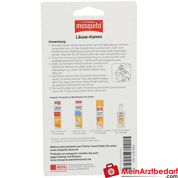 pettine antipidocchi zanzara® con lente d'ingrandimento, 1 pz.