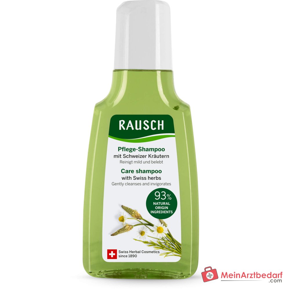 Rausch Pflege-Shampoo mit Schweizer Kräutern, 40 ml.