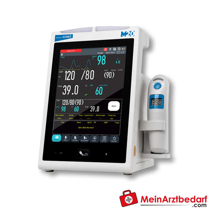 Medical Econet Monitor de sinais vitais de 8" M20