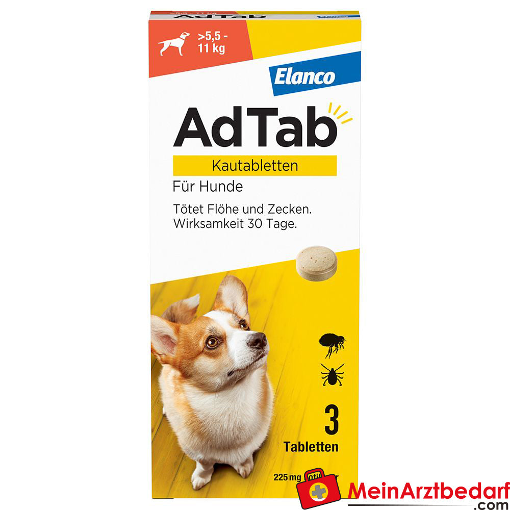 Adtab 225mg Hund 5.5-11kg 3 St.