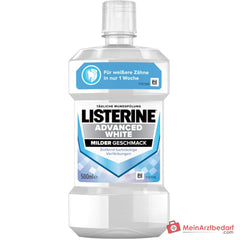 LISTERINE Advanced White Milder Geschmack Mundspülung, 500 ml.