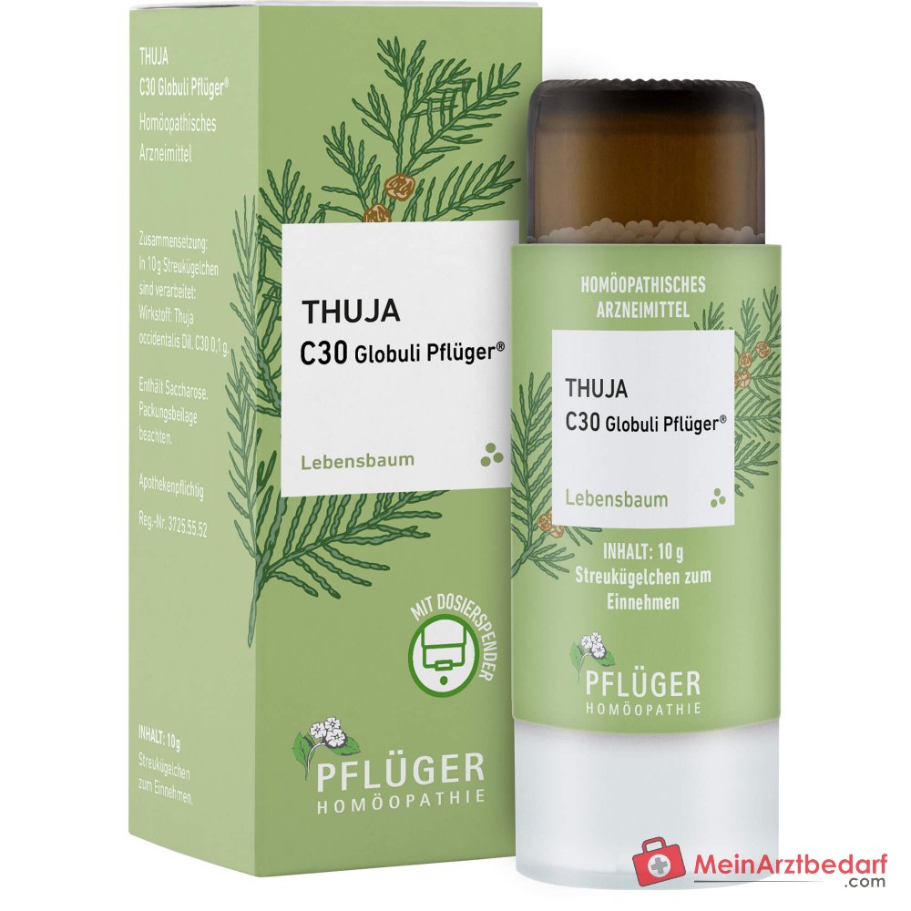 Pflüger Thuja extern Globuli Thuja occidentalis C30 (10 mg) 10 g