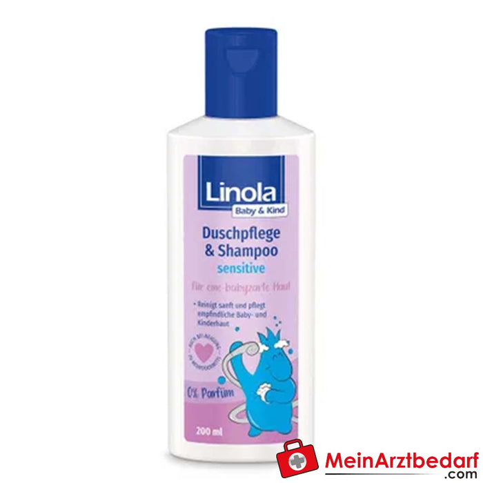 Linola Baby &amp; Kind Soin douche &amp; shampooing sensitive, 200ml