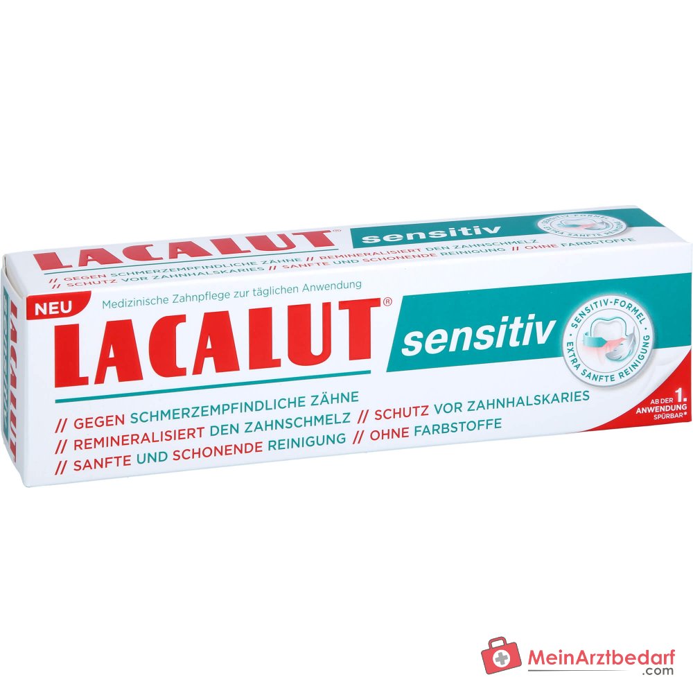 Lacalut sensitiv Hydroxylapatit / Bisabolol Zahncreme, 75 ml.