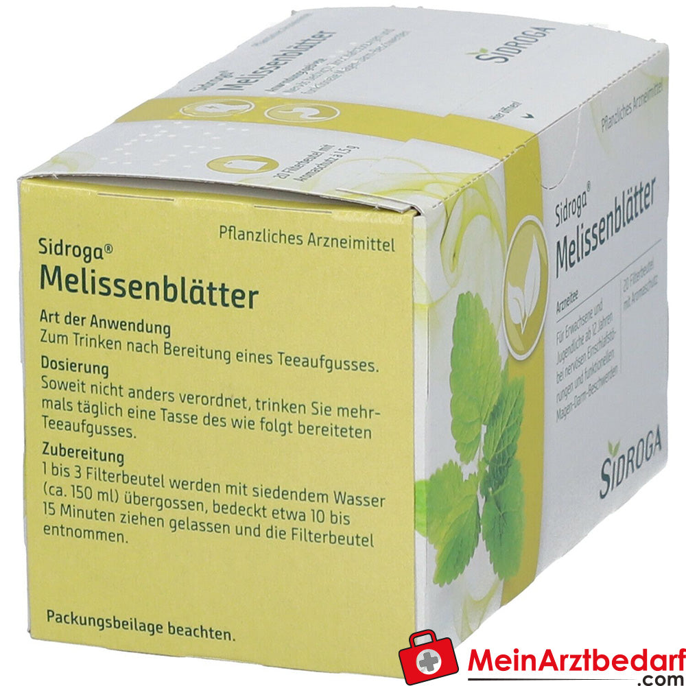 Sidroga® Melissenblättertee.