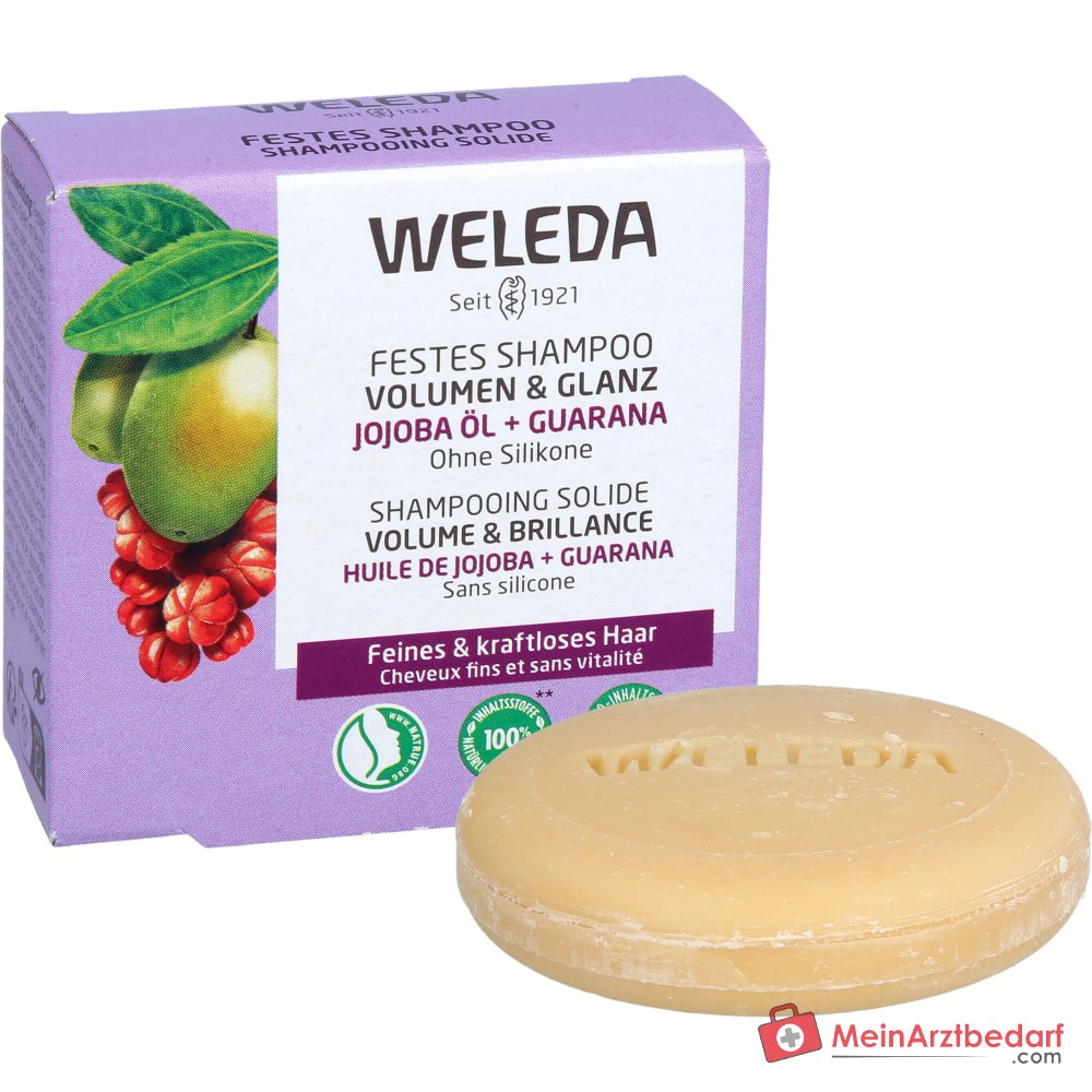 Weleda Festes Shampoo Volumen & Glanz Bio-Jojoba Shampoo, 50 g