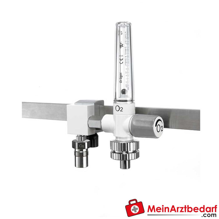 Dräger O2 flowmeter with connection for accessories and sterile water systems