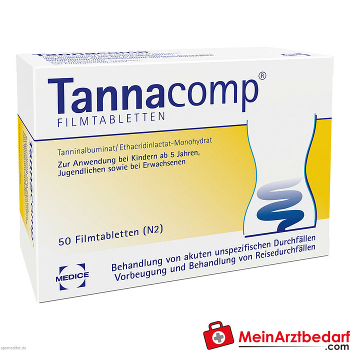 Tannacomp 500mg/50mg comprimidos revestidos por película