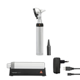 HEINE Beta 200 LED F.O. Otoscope Poignée rechargeable USB, grossissement 3×, boîtier métallique