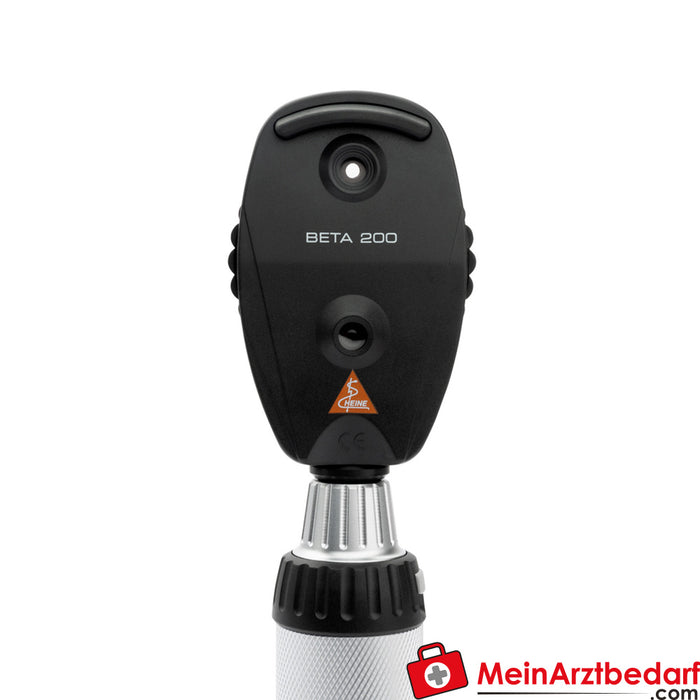 Heine BETA 200 Kit LED - Oftalmoscópio BETA 200 LED + BETA 200 LED F.O. Otoscópio + pegas de carregamento BETA4 NT + carregador de secretária NT4