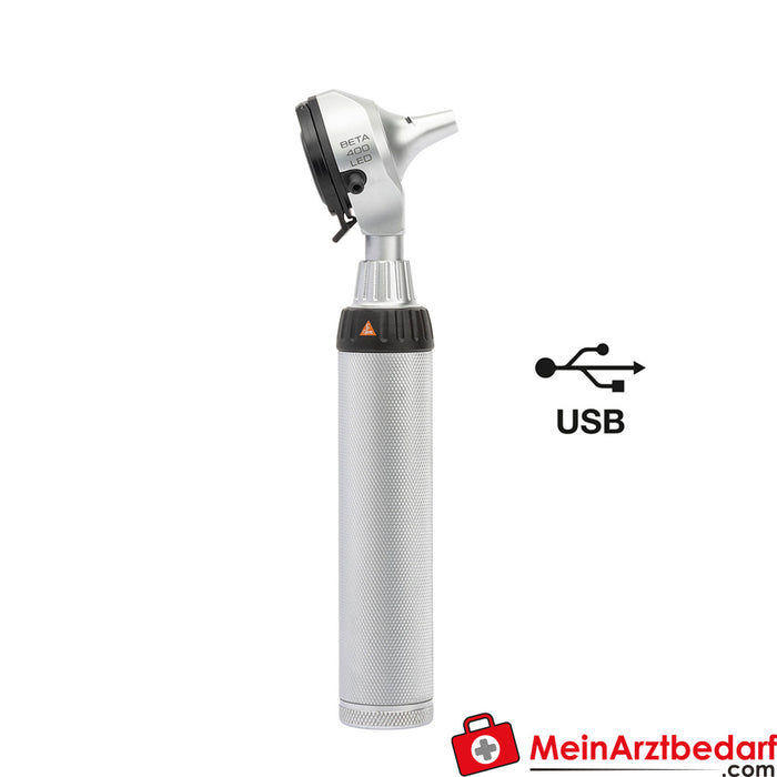 HEINE Beta 400 LED F.O. Otoscope - Poignée rechargeable USB