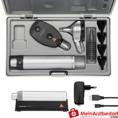 HEINE BETA Set LED - BETA 200 LED Ophthalmoskop + BETA 400 LED F.O. Otoskop + BETA4 USB Ladegriff + USB Kabel.