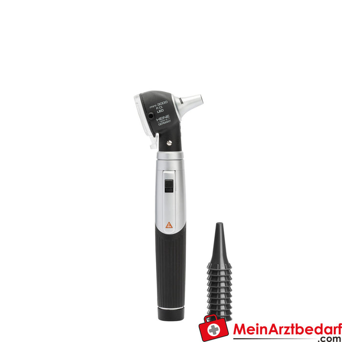 HEINE mini 3000 LED F.O. Otoscope, poignée à piles