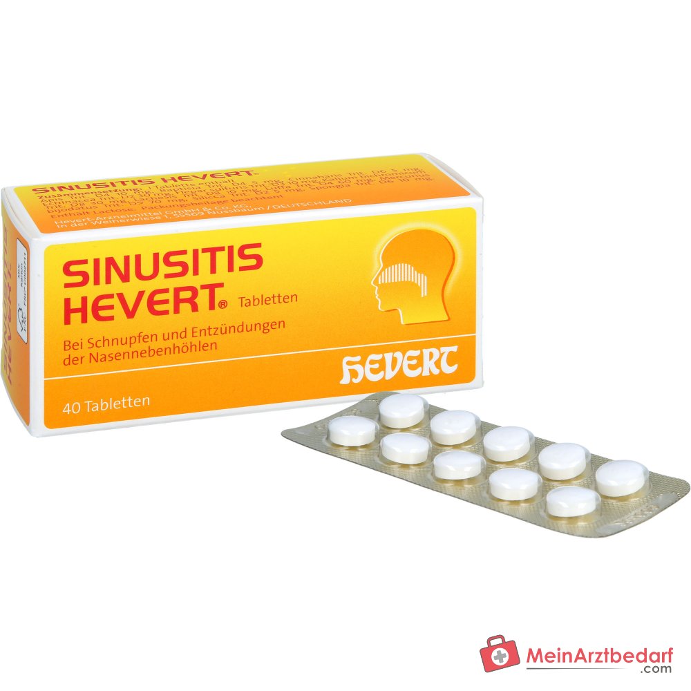 Hevert Sinusitis Comprimés, 40 pièces.