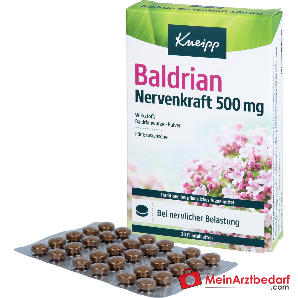 Kneipp Baldrian Nervenkraft 500 mg Filmtabletten, 30 St..