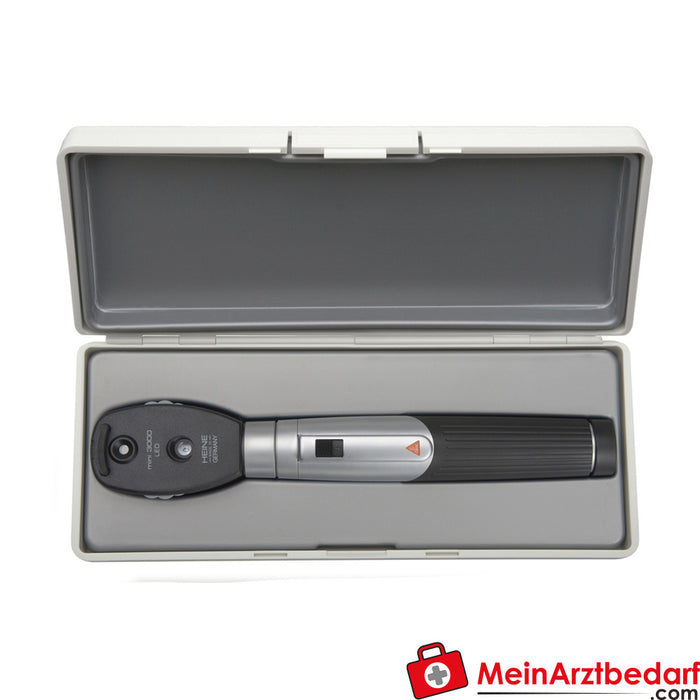 Heine mini 3000 LED ophthalmoscope, battery handle + batteries