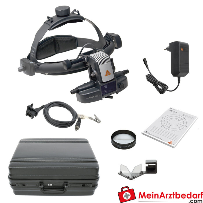 Oftalmoscopio binocular indirecto HEINE Omega 500 LED, funcionamiento en red