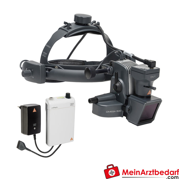 Batteria HEINE Mobile, Omega 500 DV1 Kit - trasformatore a spina + mPack