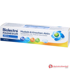 Biolectra Magnesium 250 mg / Calcium 500 mg / Vitamin D3 / Vitamin K2 Muskeln & Knochen Aktiv Kautabletten, 30 St..