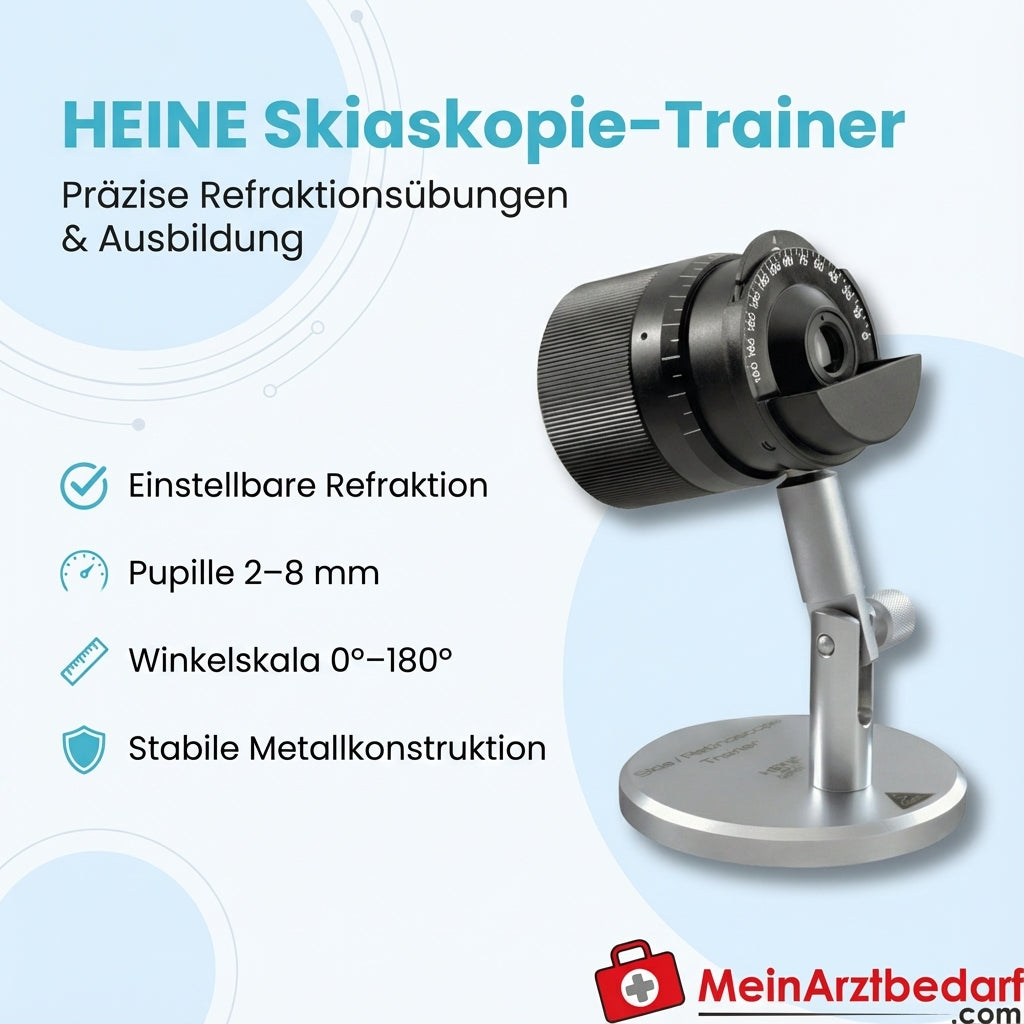 Heine skia/retinoscope trainer, pupil 2-8 mm, adjustable refraction