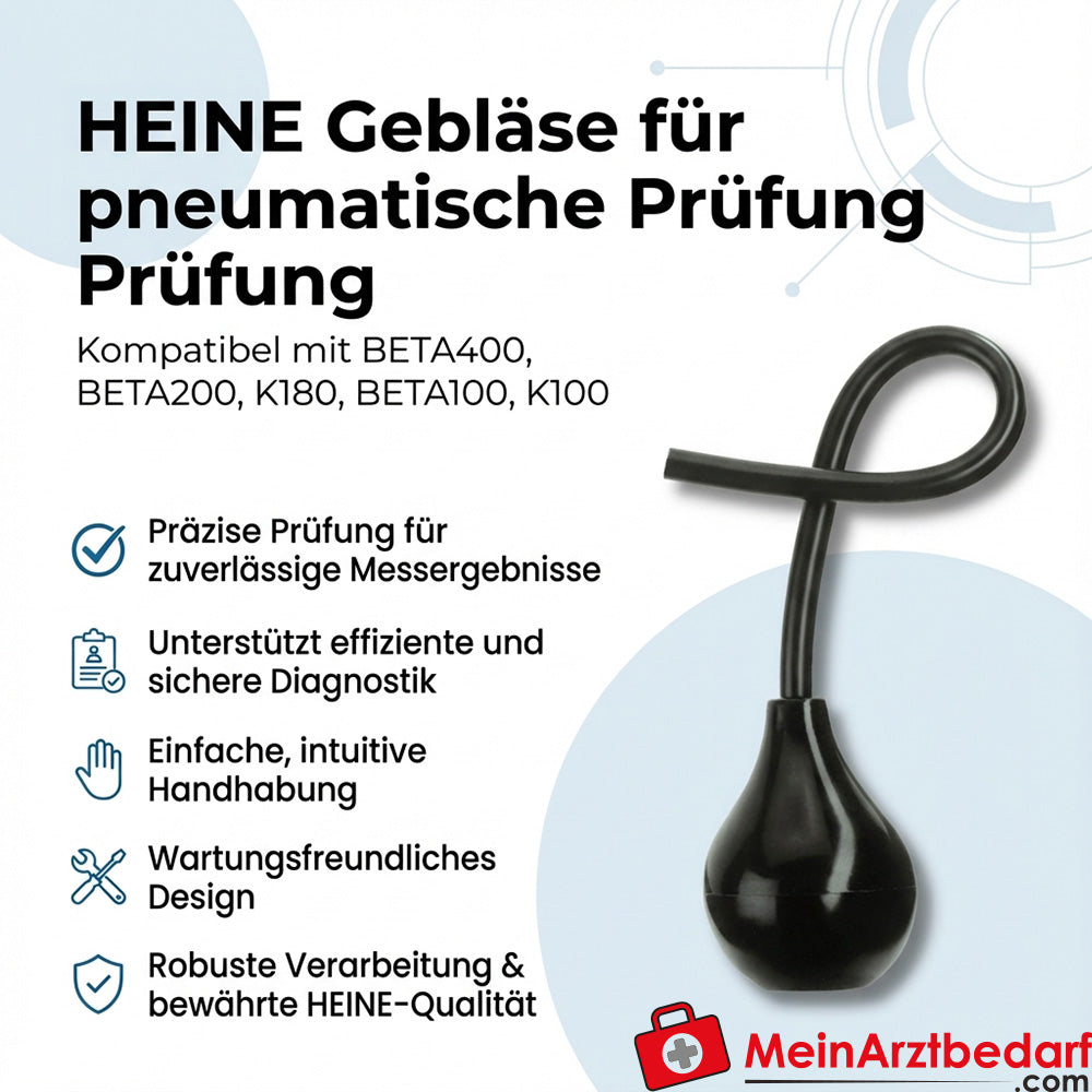 Heine blower pneumatic testing compatible with BETA400/200/100 and K180/K100