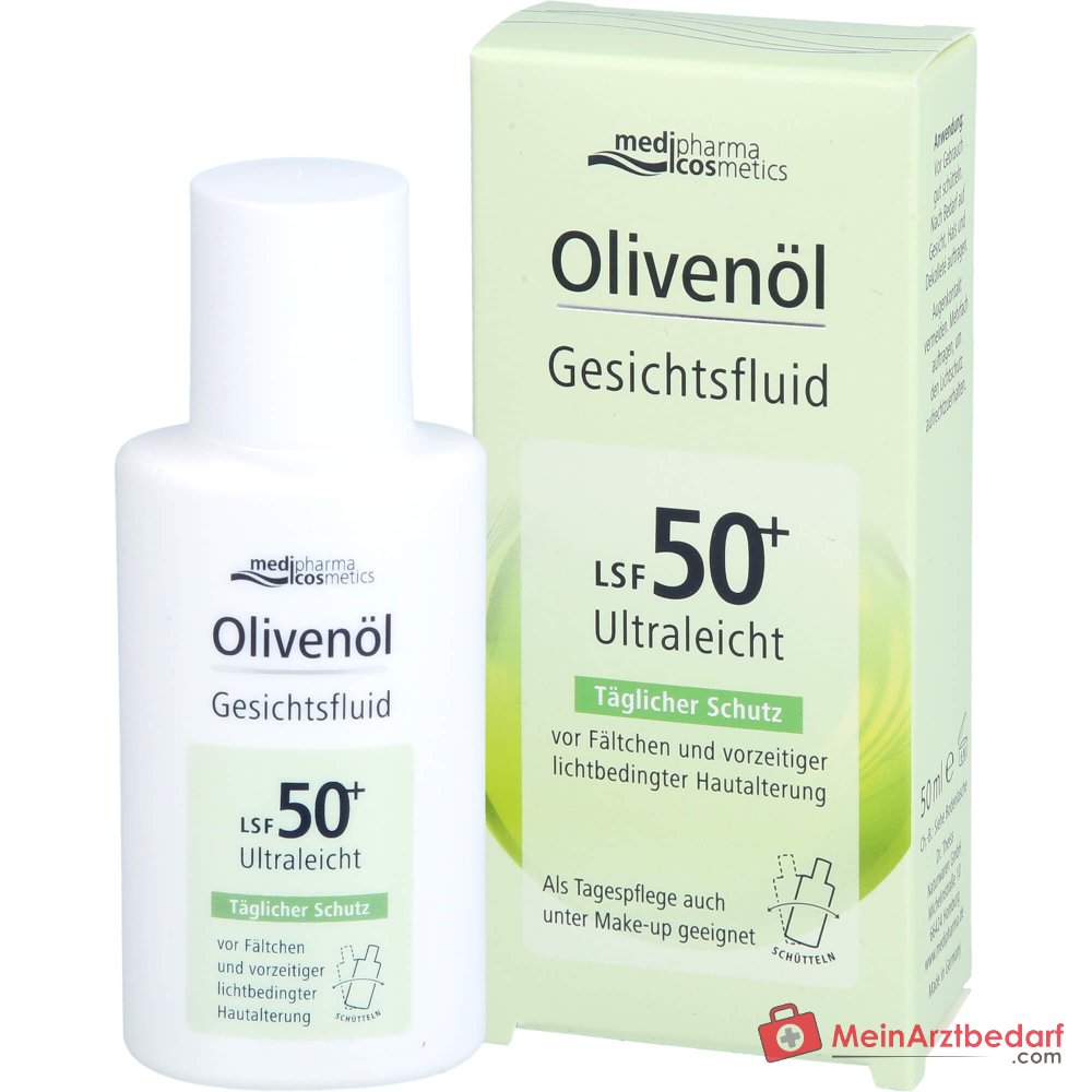 medipharma cosmetics Fluido Facial de Aceite de Oliva SPF 50+, 50 ml
