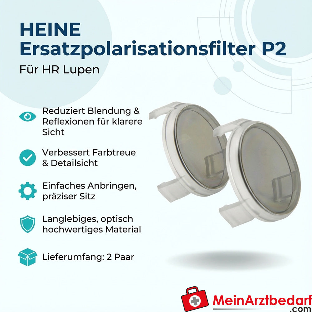 Heine replacement polarisation filter P2 for HR loupes 2 pairs