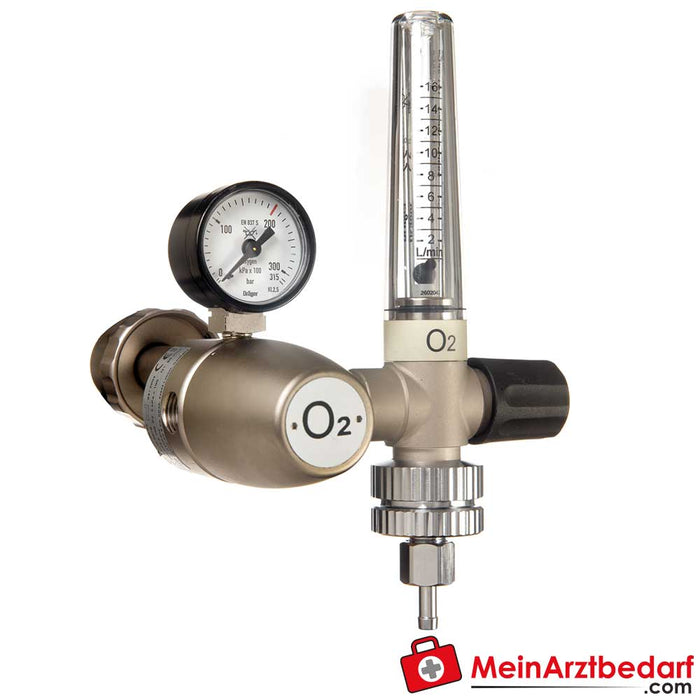 Riduttore di pressione Dräger con misuratore di portata OxyLine o. NIST