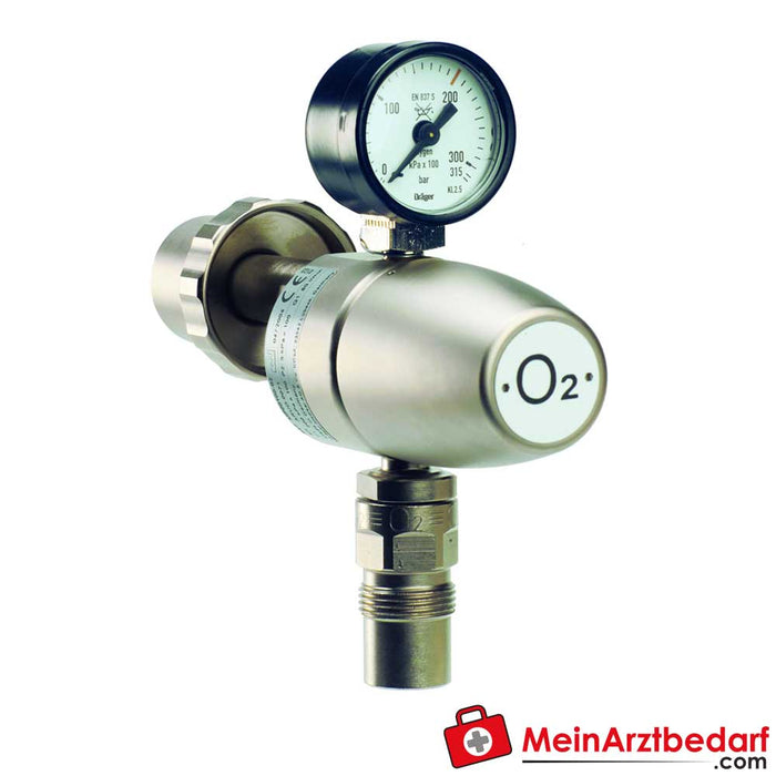 Dräger Druckminderer mit OxyLine Flowmeter o. NIST