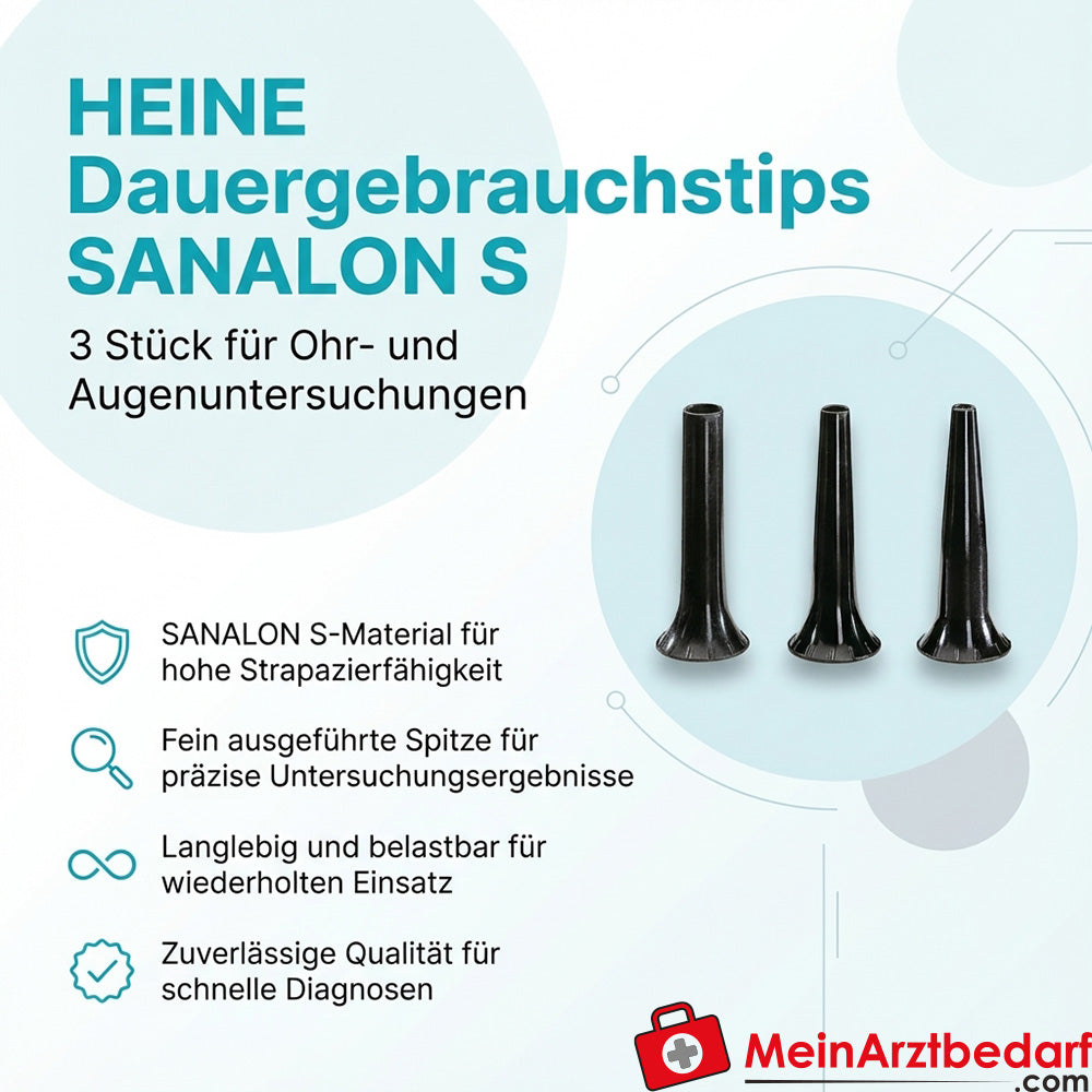 Heine SANALON S permanent tips 3 pieces ear/eye