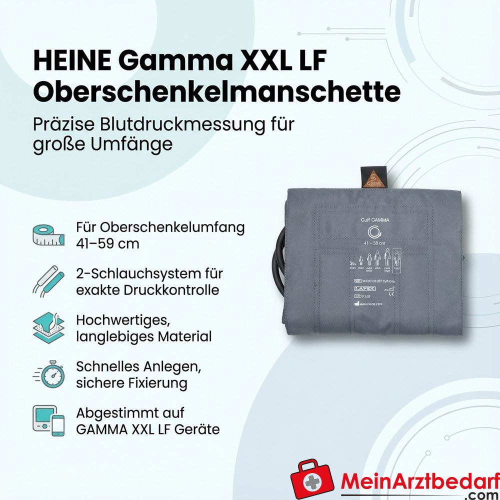 Heine Gamma XXL LF 2-Tube Cuff Thigh 20 x 86 cm (circumference 41-59 cm) complete