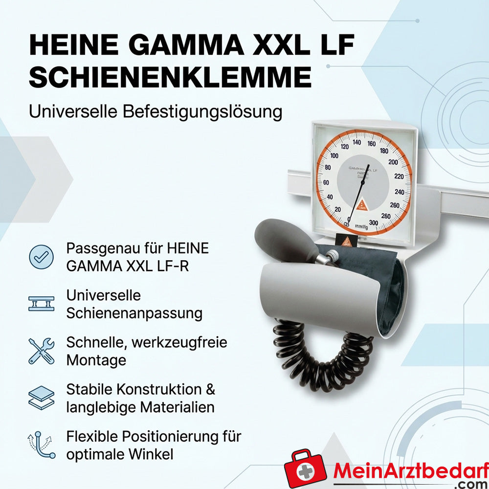 Heine Gamma XXL LF rail clamp for LF-R, universal rail attachment